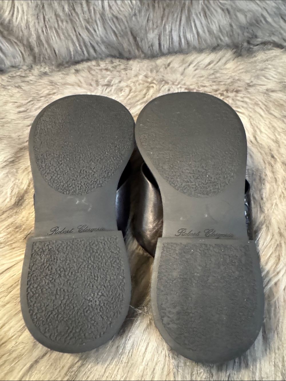 Robert Clergerie Black Leather Slingback Sandals Size 38 - Picture 8 of 9